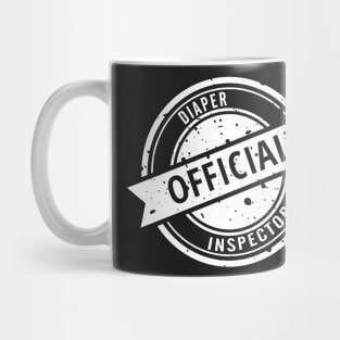 OFFICIAL DIAPER INSPECTOR stamp logo ABDL Design Mug